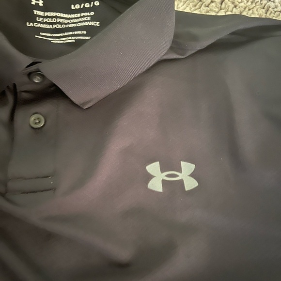 Under Armour men’s black performance golf polo size large - Picture 3 of 3